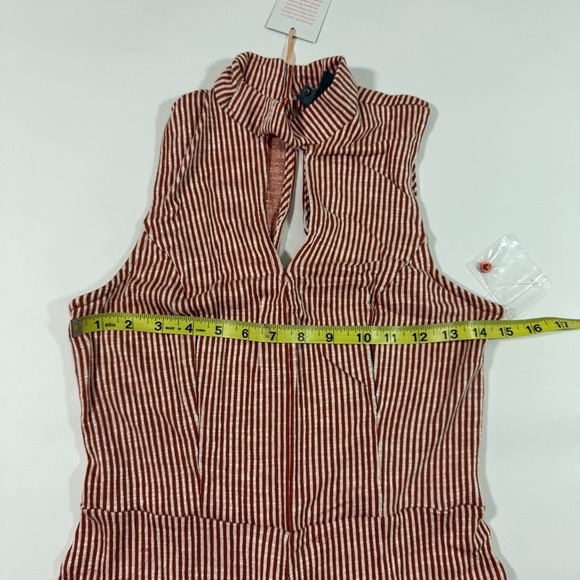 New ModCloth For the Bliss of It Jumpsuit Orange Stripes - Picture 6 of 9